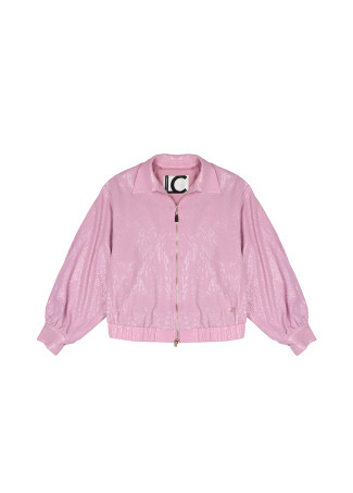 Chaqueta bomber lentejuela rosa