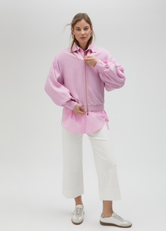 Chaqueta bomber lentejuela rosa