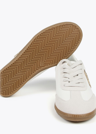 Sneaker mit Glitzer- und Leopardeneffekt