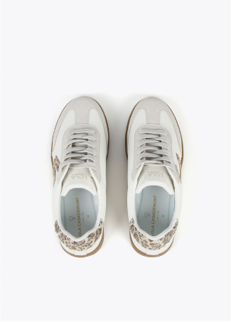 Sneakers dettagli effetto glitter e leopardati