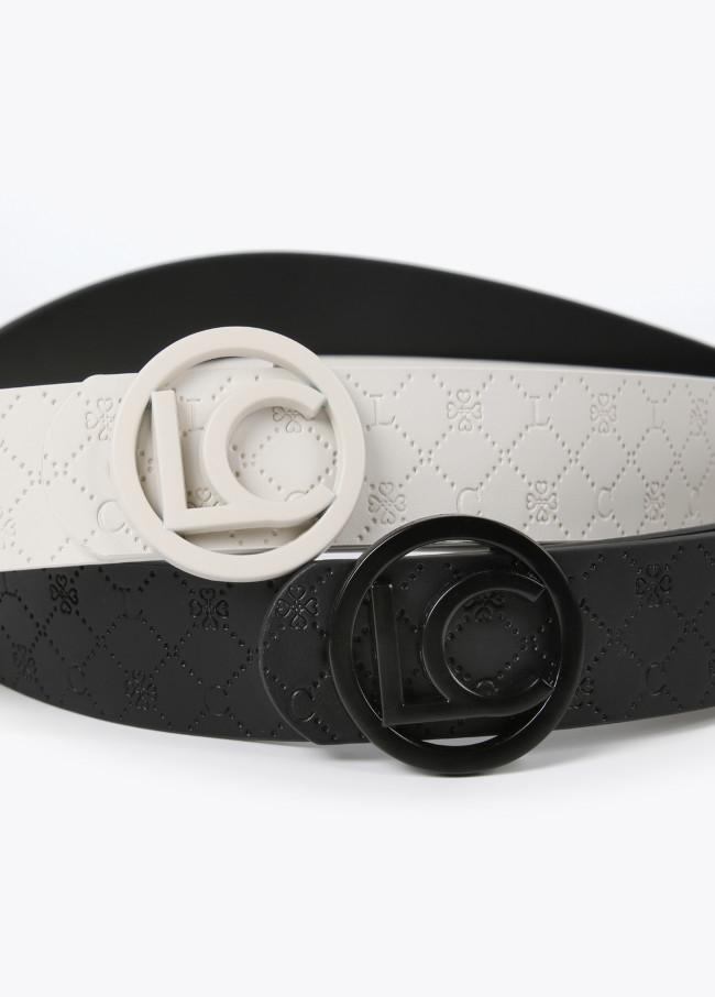 Cintura double face monogrammi LC