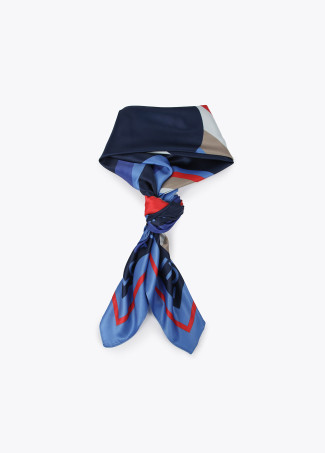 Colourful striped satin pocket square