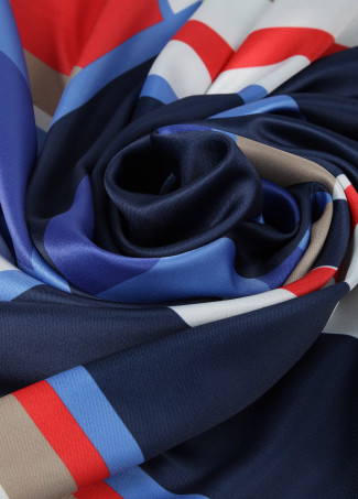 Colourful striped satin pocket square