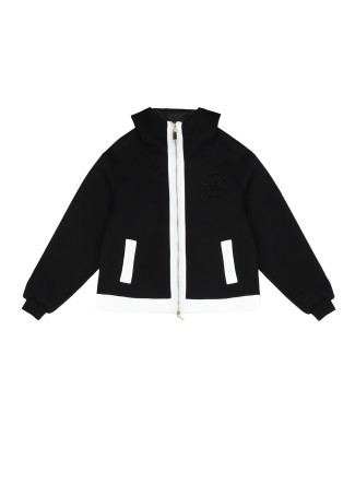 Sweatshirt bicolor com capuz