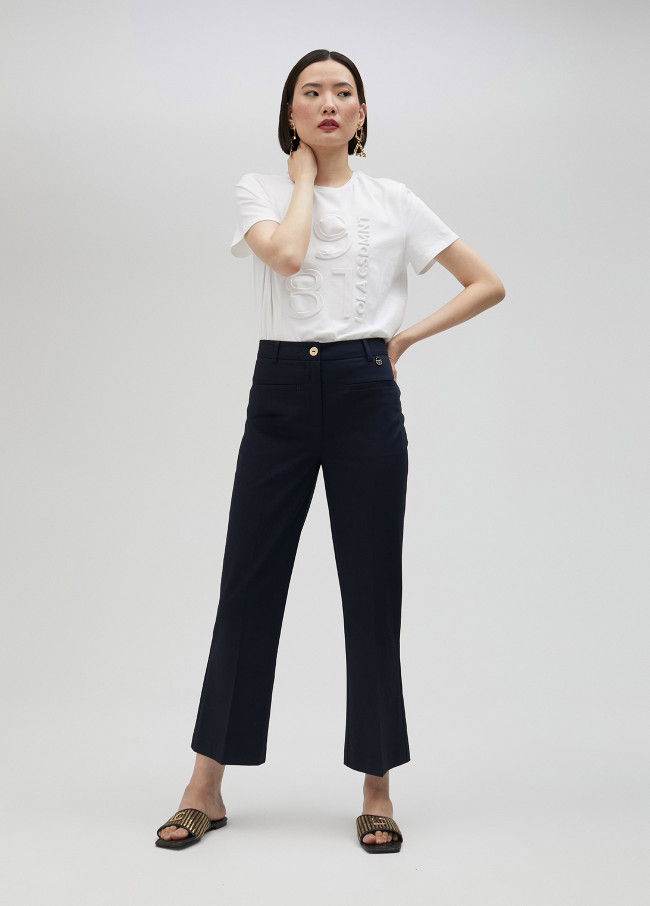 Basic flared trousers