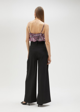 Palazzo trousers with darts