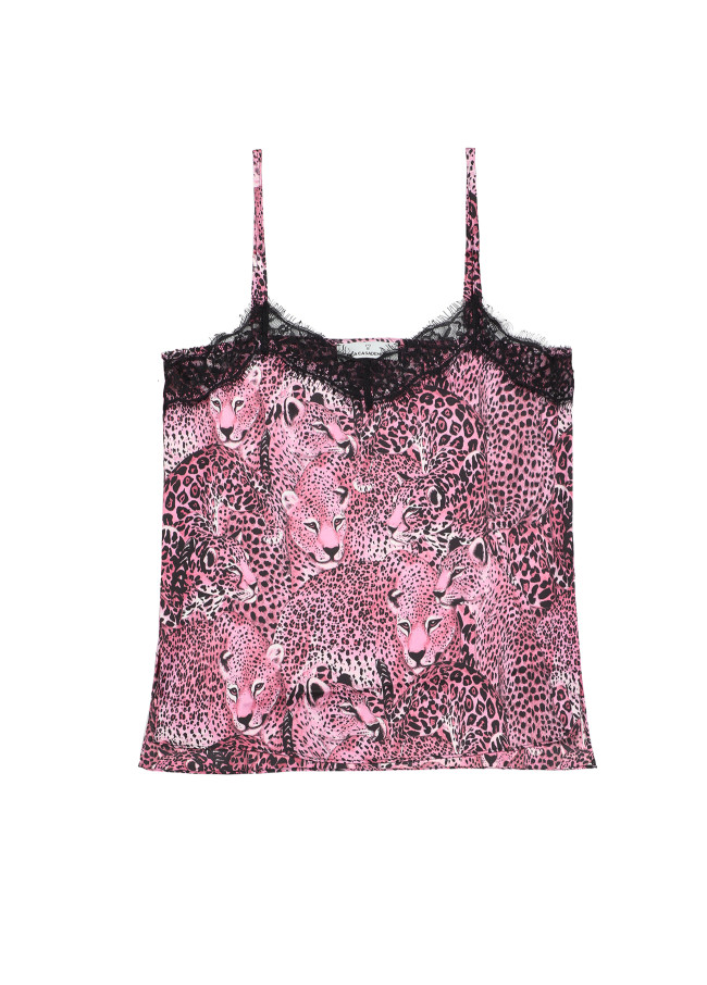 Top Lencero animal print rosa
