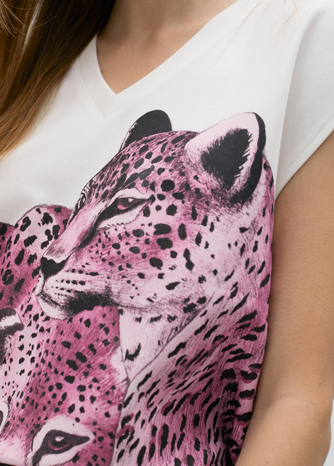 Camiseta estampado leopardos