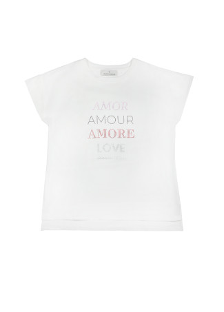 T-shirt manga curta Amore