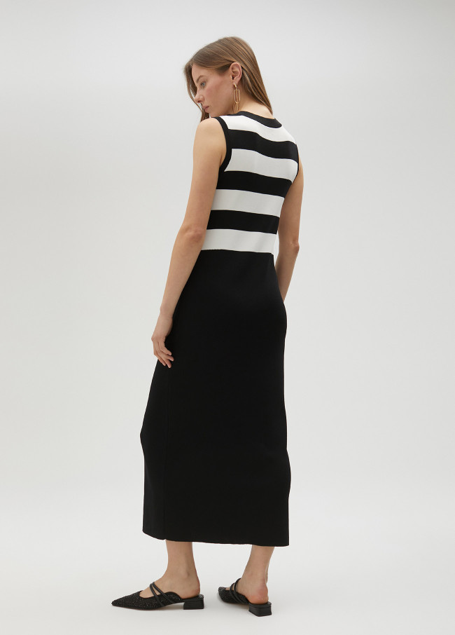 Strickkleid zweifarbig