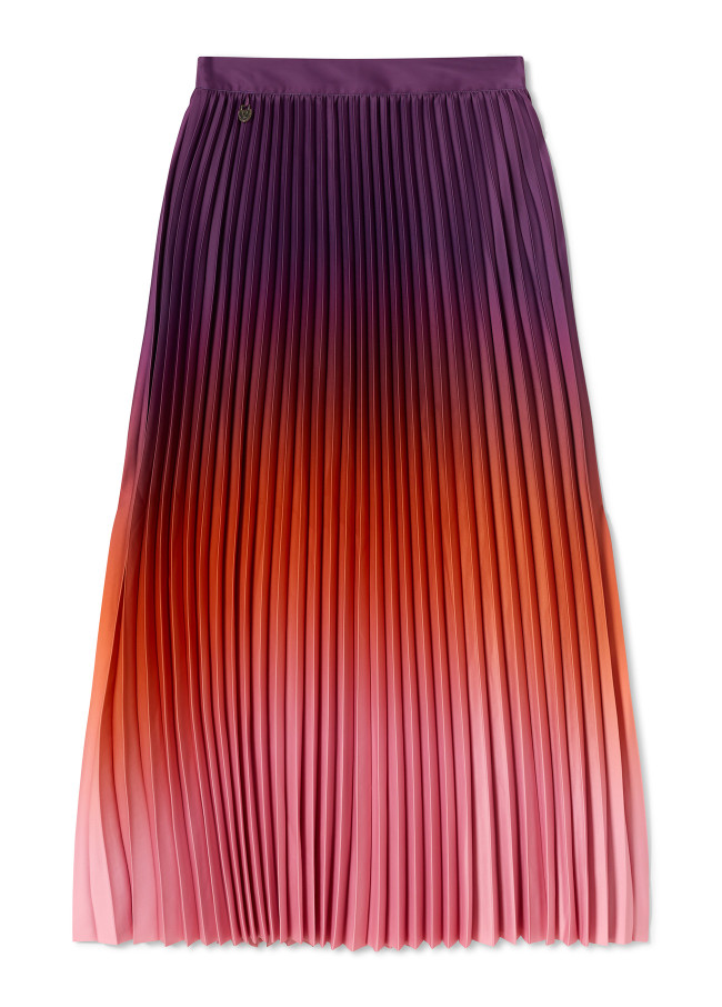 Pleated ombré skirt
