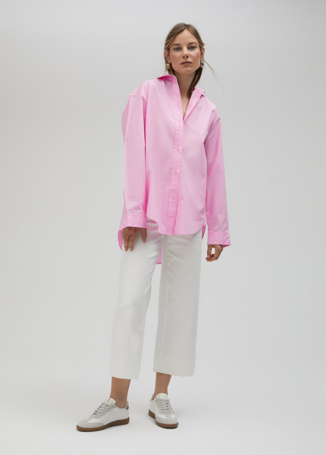 Oversize-Hemd Popelin