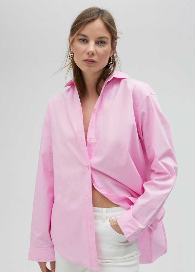 Oversize poplin shirt