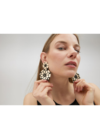 Pendientes metal con crochet