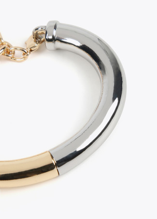 Pulseira metal bicolor