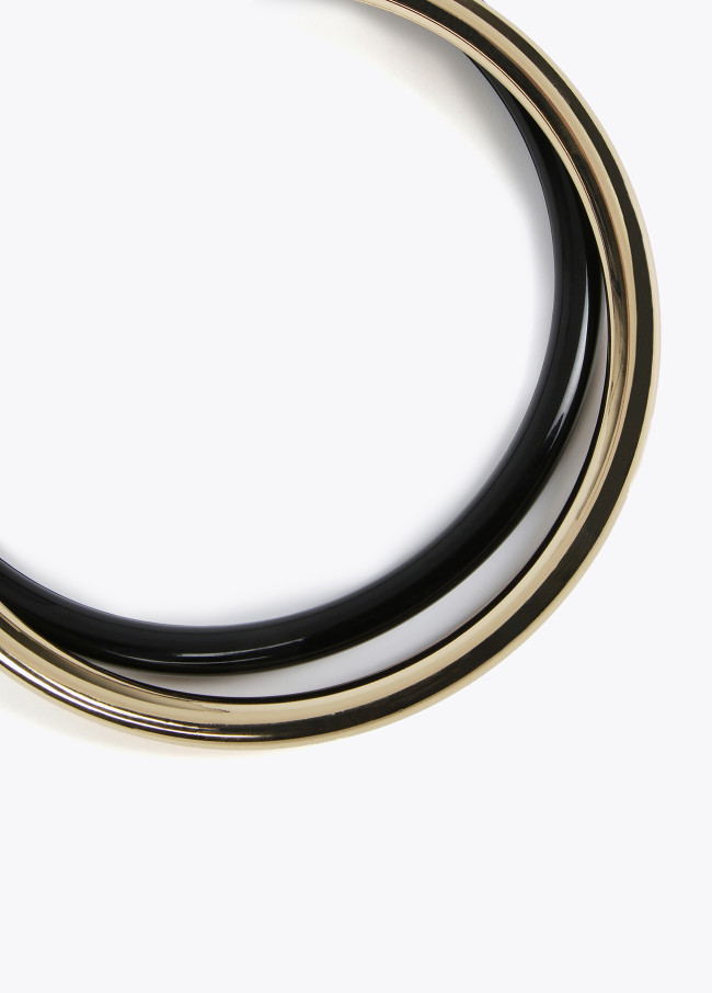 Colar bicolor dupla gargantilha