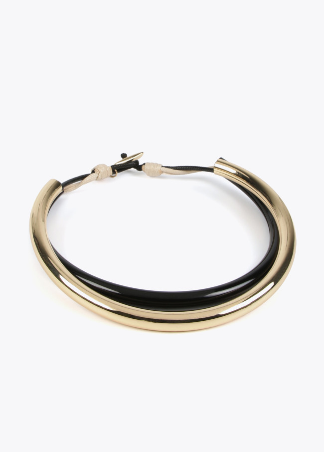 Collar bicolor doble gargantilla