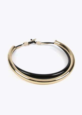 Collana bicolore doppio girocollo doppio