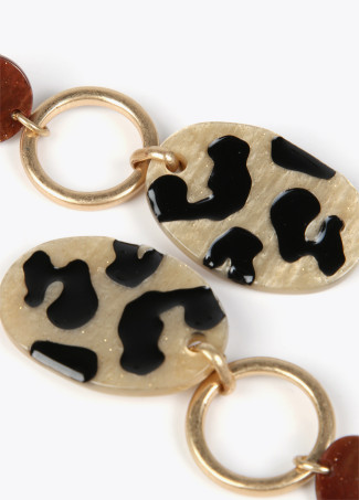 Earrings with printed piece