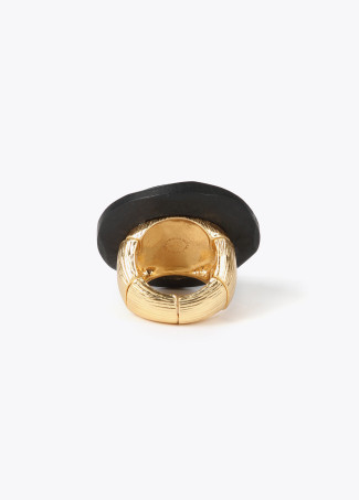 Bague en bois avec bijou