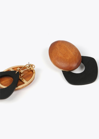 Pendientes madera bicolor