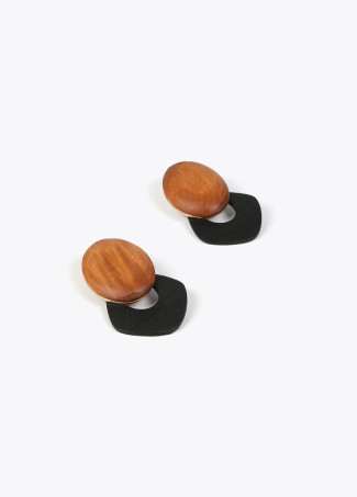 Boucles d’oreilles bois bicolores