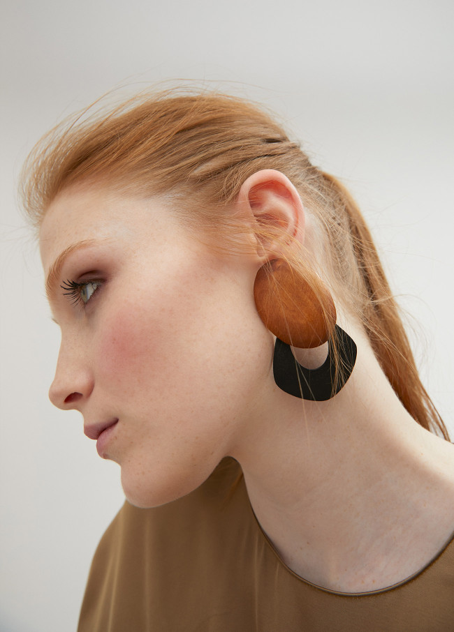 Boucles d’oreilles bois bicolores