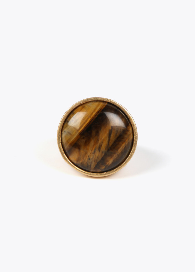 Anello agata marrone