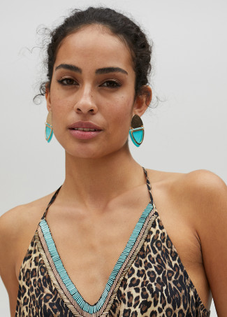 Boucles d’oreilles double pièce métal