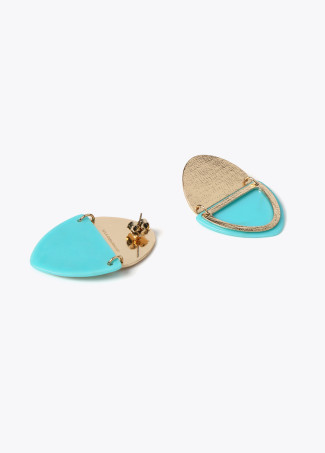 Pendientes doble pieza metal