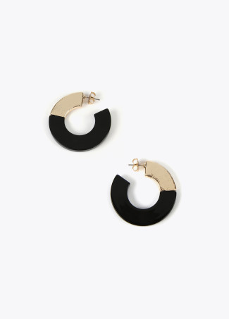 Pendientes aro bicolor