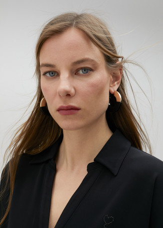 Boucles d’oreilles anneaux bicolores