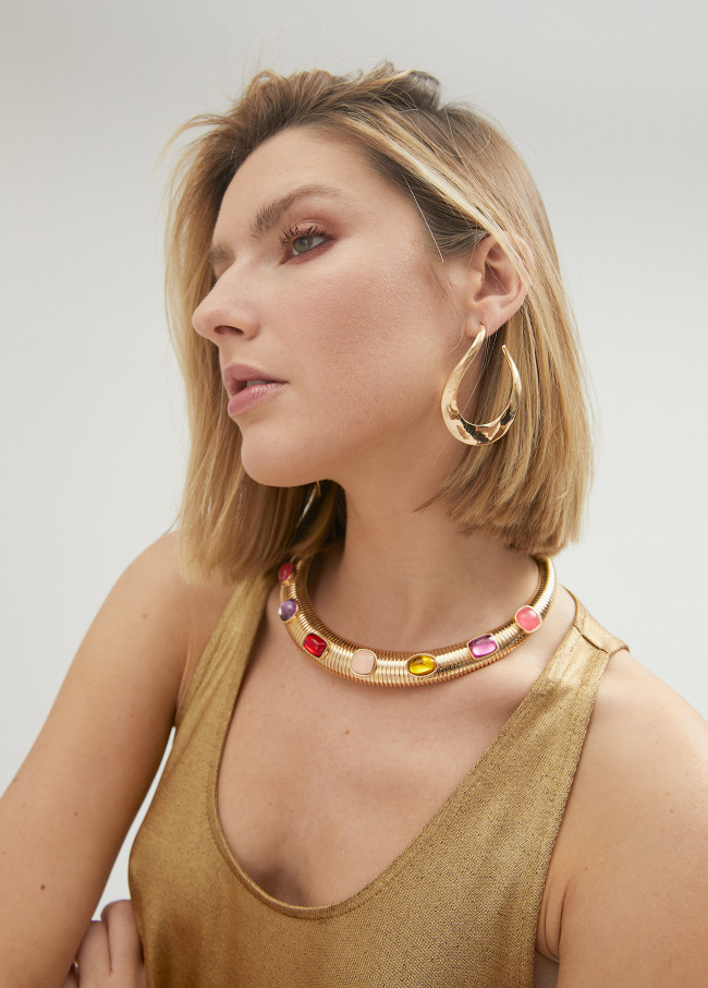 Collar elástico incrustaciones