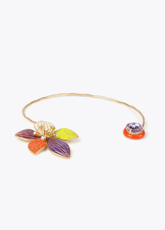 Collana girocollo orchidea