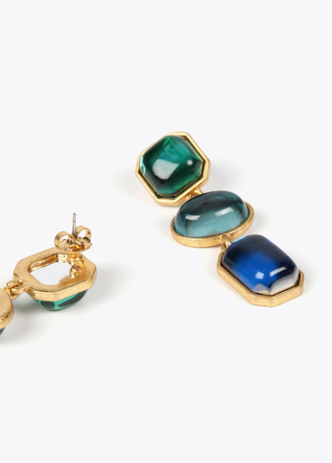 Pendientes colgantes con abalorios