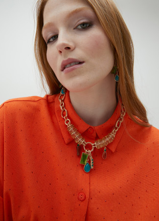 Collier pièces acryliques couleurs