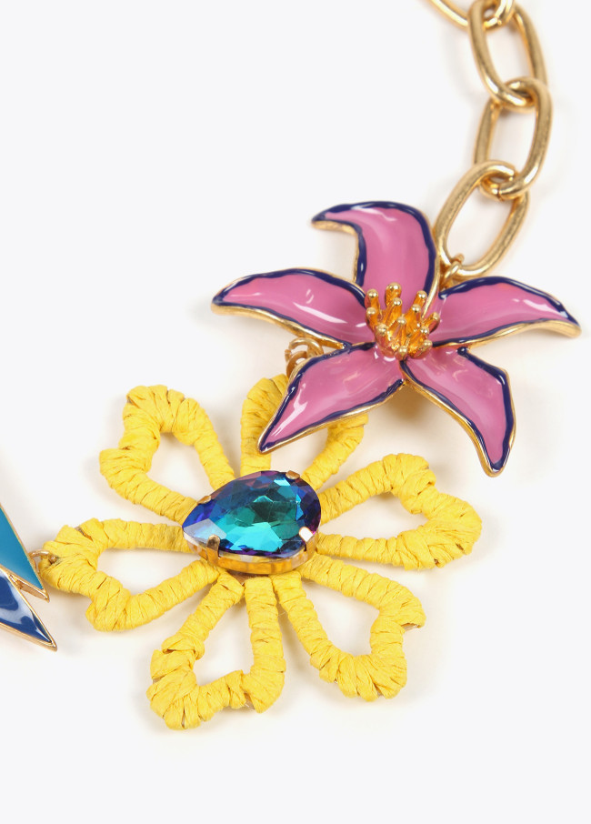 Tropical bird necklace