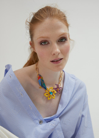 Collana uccello tropicale