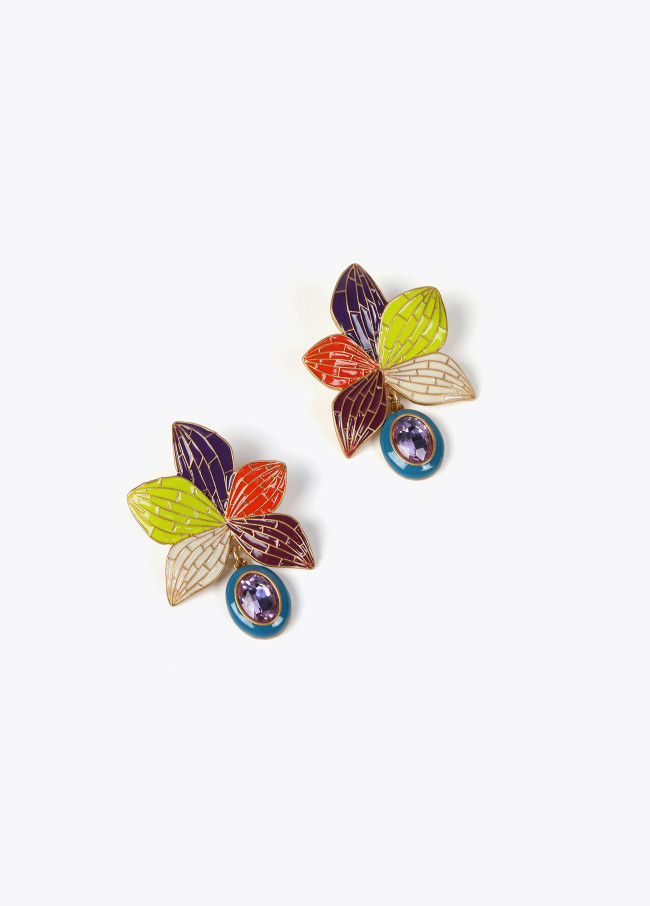 Boucles d’oreilles orchidée