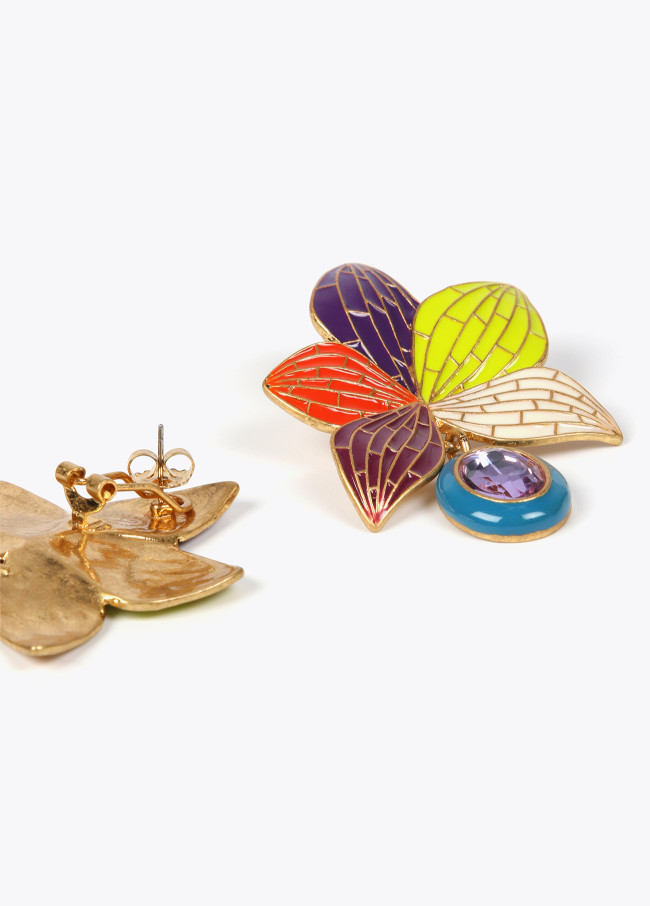 Pendientes orquídea