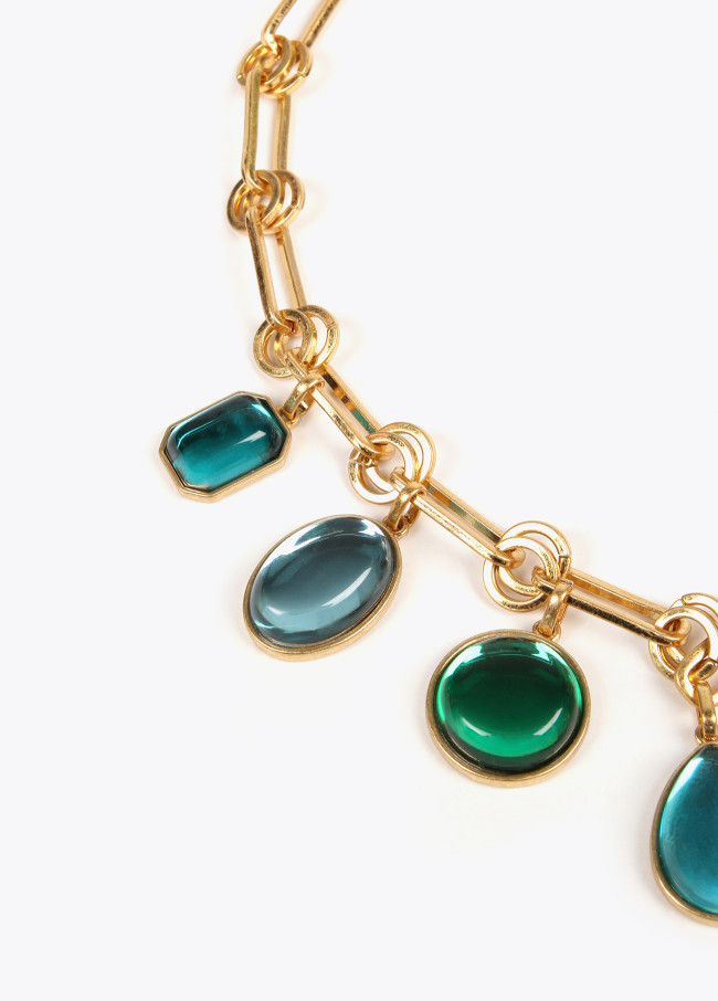 Collar cadena con abalorios