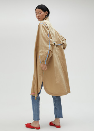 Beige trench coat