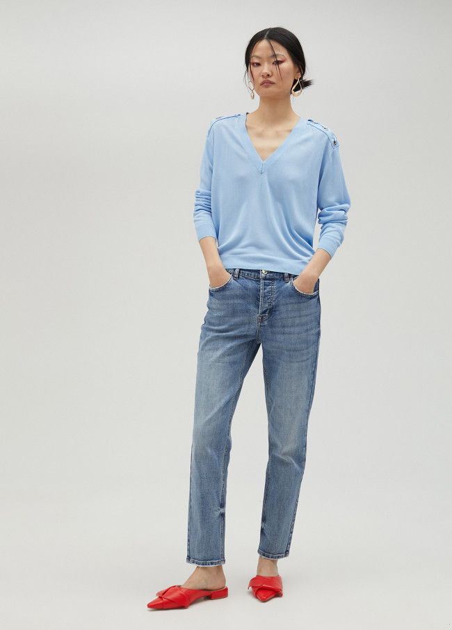 Sweater with shoulder detail
