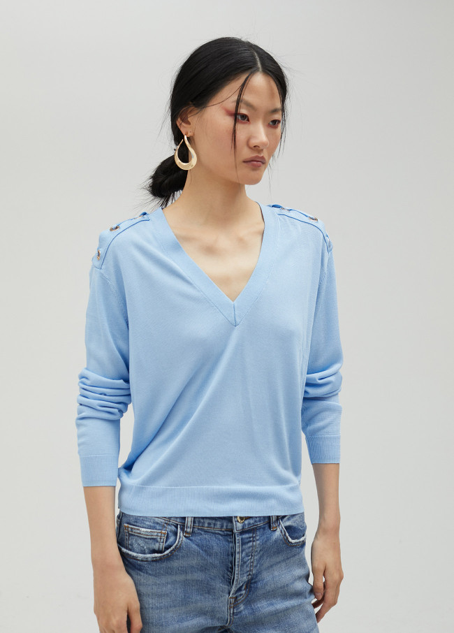 Sweater with shoulder detail