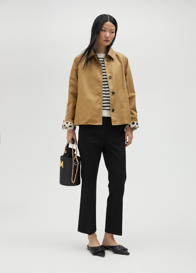 Pantalon évasé slim noir