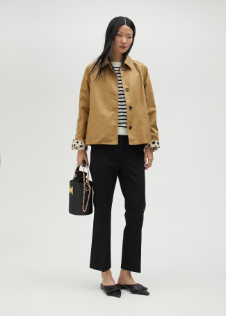 Pantalon évasé slim noir