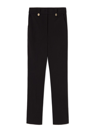 Pantaloni a campana slim neri