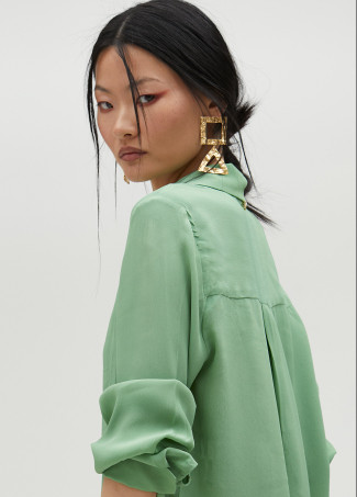 Camisa básica de seda