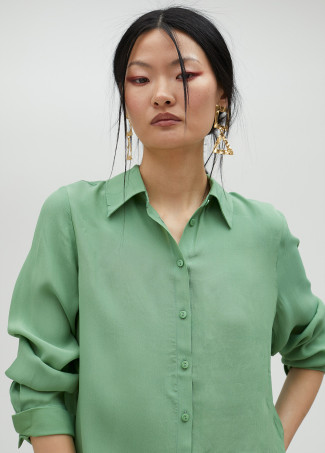 Chemise basique en soie