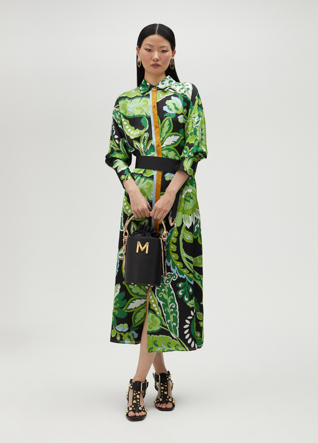 Paisley print shirt dress